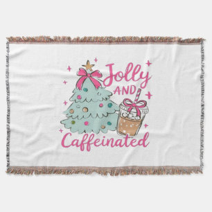 Jolly and Caffeinated Throw Blanket