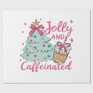 Jolly and Caffeinated Wrapping Paper