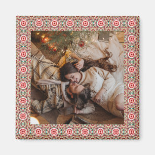 Jolly and Festive Christmas Photo Picture Frame Magnet