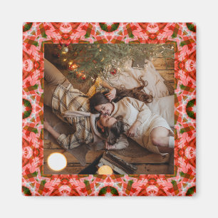 Jolly and Festive Christmas Photo Picture Frame Magnet