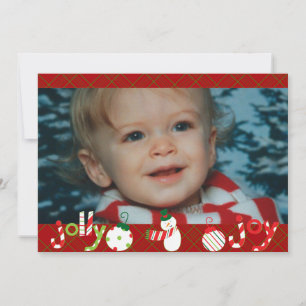 Jolly and Joy Customised Holiday Photo Card