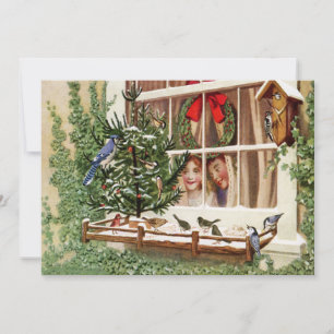 Jolly Birds Christmas Holiday Card