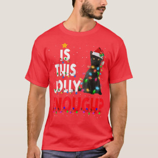 Jolly Black Cat Owner Xmas Tree Joke Humor Funny C T-Shirt