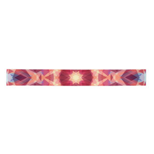 Jolly Bright Red Golden Christmas Star Decorative Satin Ribbon