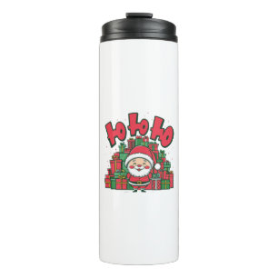Jolly Cartoon Santa Christmas Thermal Tumbler