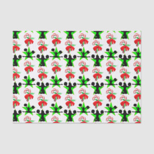 JOLLY CHEERLEADER CHRISTMAS DESIGN TISSUE PAPER
