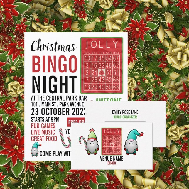 Jolly Christmas, Bingo Night Advertising Flyer (Creator Uploaded)
