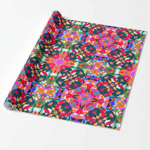 Jolly Christmas Colourful Maximalist Modern Merry Wrapping Paper