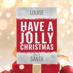 Jolly Christmas From Santa Non Photo Holiday Card