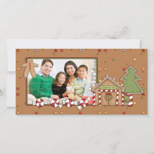Jolly Christmas - Gingerbread House Holiday Card
