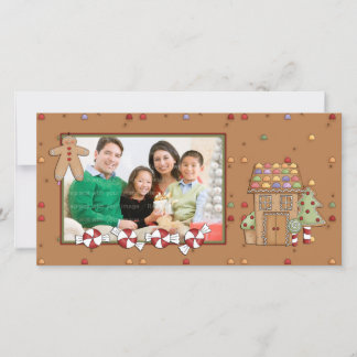 Jolly Christmas - Gingerbread House Holiday Card
