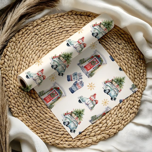 Jolly Christmas Magic Wrapping Paper | Gift Wrap (Jolly Christmas Magic festive wrapping paper - classic holiday gift wrap with merry charm)