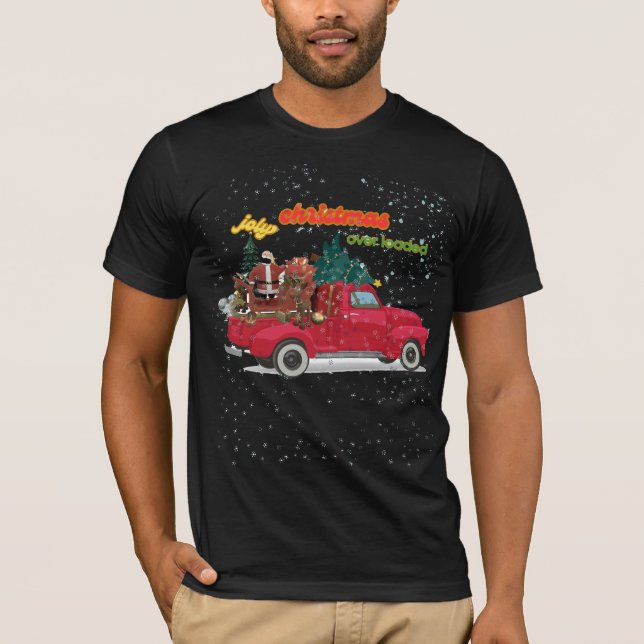 Jolly Christmas Overloaded Truck T-Shirt (Front)