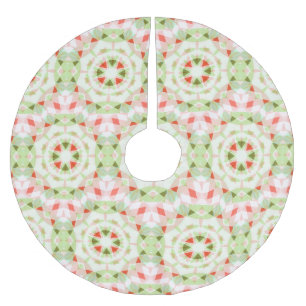 Jolly Christmas Red Green Pink Merry Star Pattern Brushed Polyester Tree Skirt