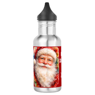 Jolly Christmas Santa Portrait 532 Ml Water Bottle
