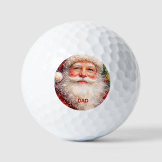 Jolly Christmas Santa Portrait Golf Balls