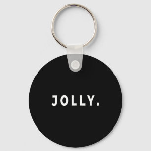 Jolly Christmas Subtle Minimal Funny Holiday Party Key Ring
