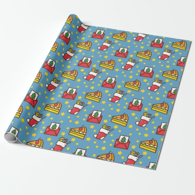 Jolly christmas wrapping paper (Unrolled)