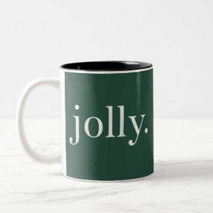 Jolly Cute Christmas Holiday Xmas Season Two-Tone Coffee Mug