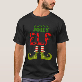 Jolly Elf Funny Group Matching Family Pyjamas For  T-Shirt