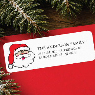 Jolly Fun Santa Return Address Label