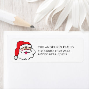 Jolly Fun Santa Return Address Return Address Label