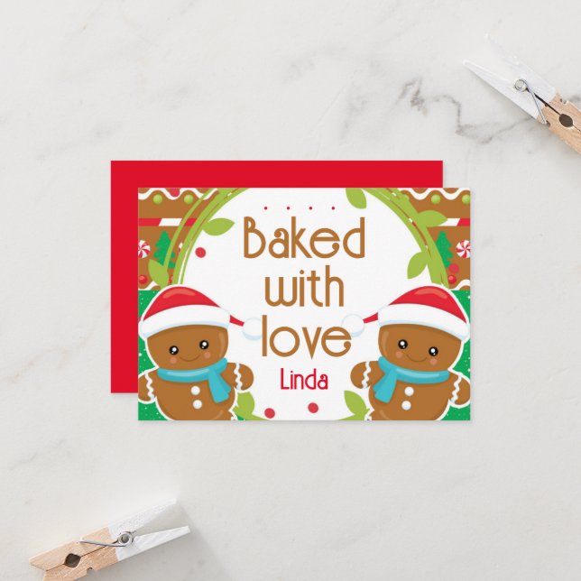 Jolly Gingerbread Men Baked With Love (Front/Back In Situ)
