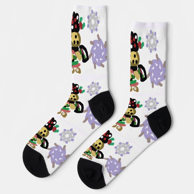 Jolly Gingerbread Socks (Left)