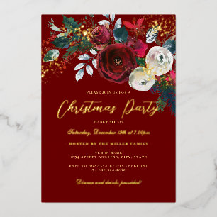 Jolly Gold Shimmer Foliage Christmas Party      