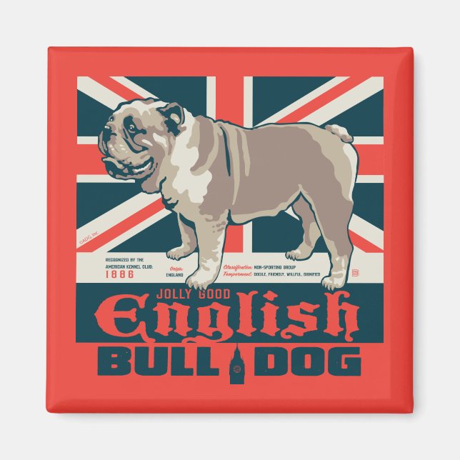 Jolly Good English Bulldog Magnet (Front)