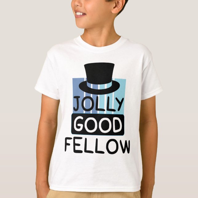 Jolly Good Fellow with Shades of Blue T-Shirt (Front)