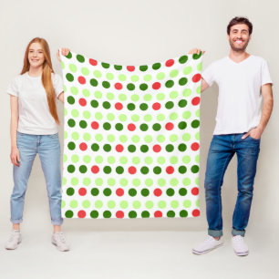 Jolly Holiday Polka Dots Fleece Blanket