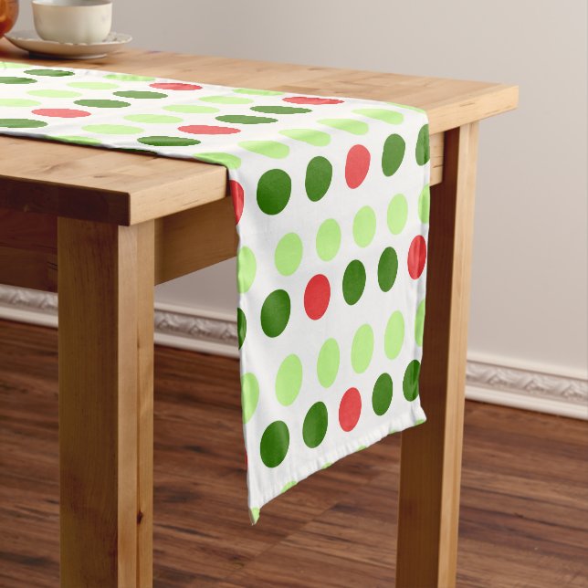 Jolly Holiday Polka Dots Short Table Runner (In Situ)