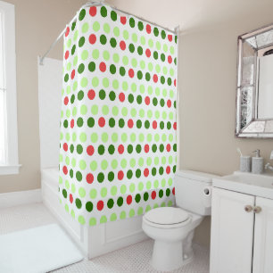 Jolly Holiday Polka Dots Shower Curtain