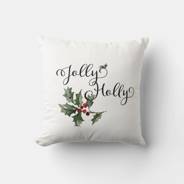 Jolly Holly Cushion (Front)