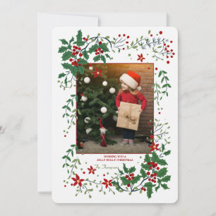 Jolly Holly Photo Holiday Card