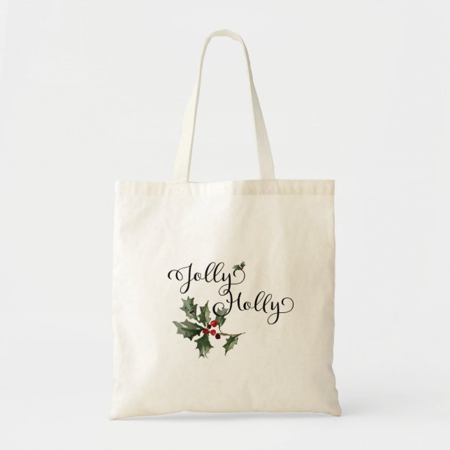 Jolly Holly Tote Bag (Front)