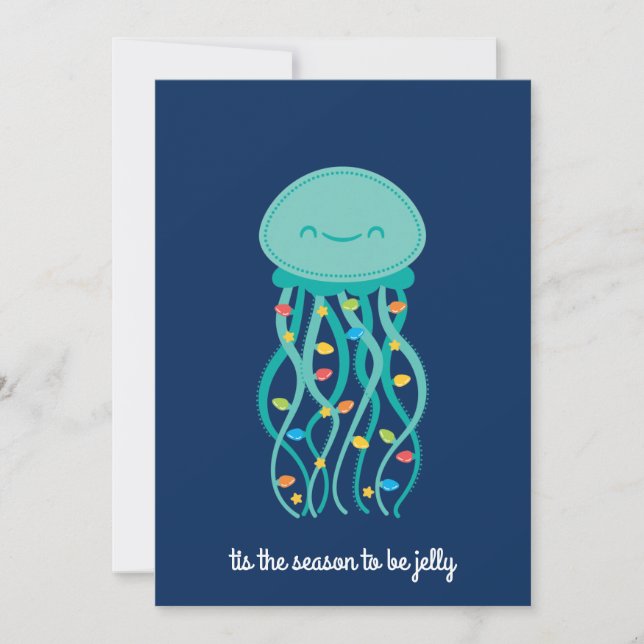 Jolly Jellyfish Holiday Card (Front)