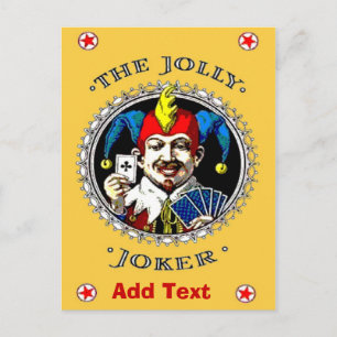 Jolly Jester Card, add text Holiday Postcard