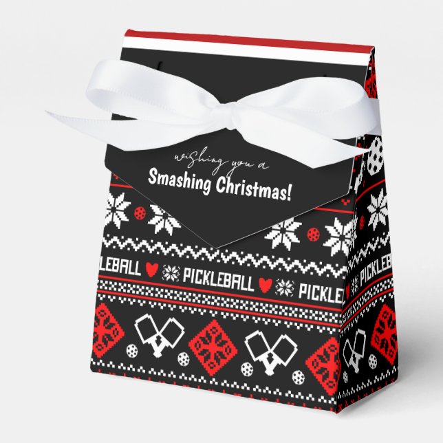 Jolly Jingle Pickleball Favour Box (Front Side)