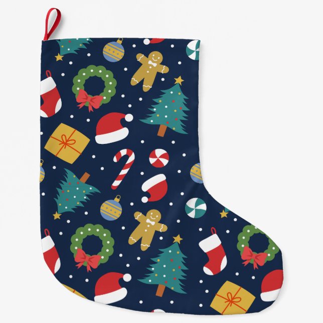 Jolly Jumble Christmas Stocking (Front)