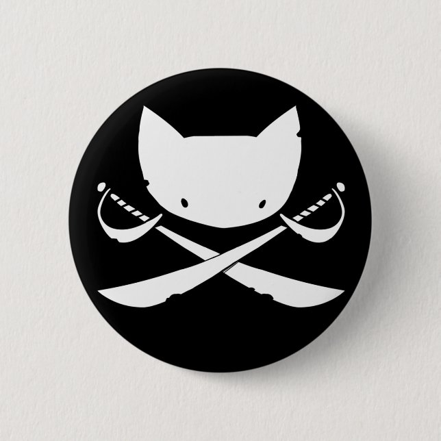 Jolly Kitty Pirate Button (Front)