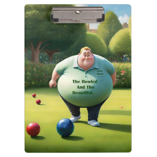 Jolly Lawn Bowler Man, Clipboard