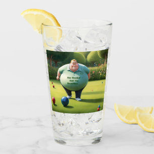 Jolly Lawn Bowler Man, Glass