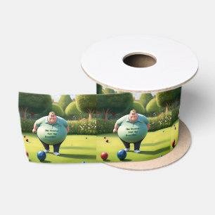 Jolly Lawn Bowler Man, Satin Ribbon