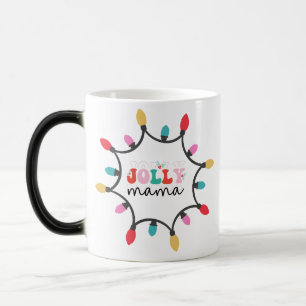 Jolly mama- chritmas light  magic mug