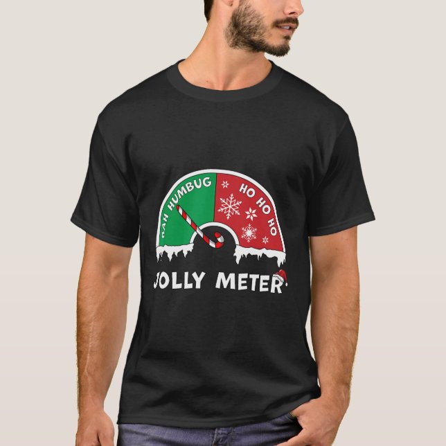 Jolly Metre Bah Humbug To Ho Ho Ho Anti Christmas  T-Shirt (Front)