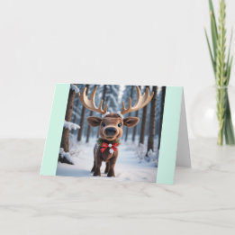 Jolly Moose  Holiday Card