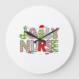 Jolly Nurse, Halloween Classic T-Shirt Large Clock