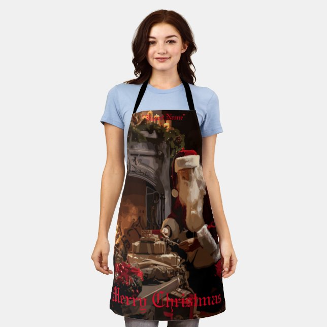 Jolly Old Saint Nick Apron (Worn)